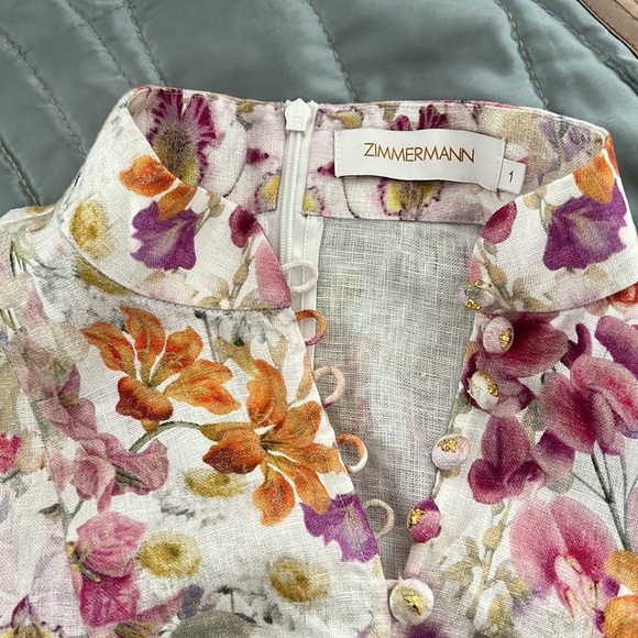 🌸AVAILABLE FOR RENT🌸 Zimmermann Natura Buttoned MIDI Dress - Picture 8 of 10